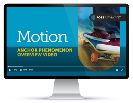 the title screen of Foss Motion anchor phenomenon overview video on a computer monitor